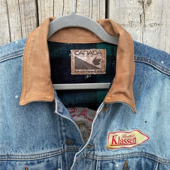 Vintage Canada Sportswear Denim Jacket – Distressed vibes Sz M - Picture 4 of 14